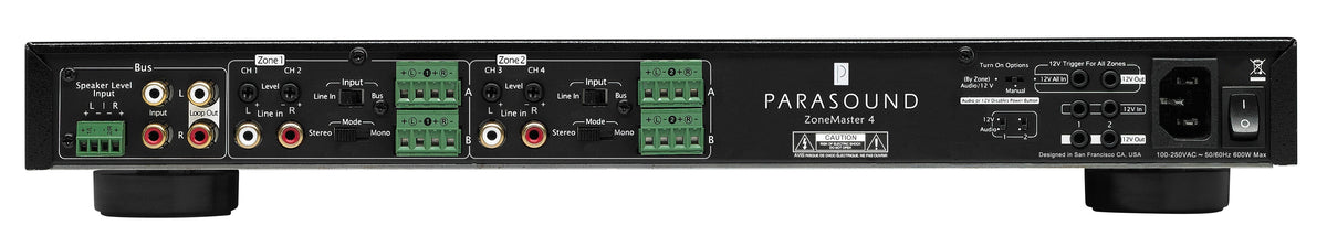 ZM4 4-Channel Amp – Compact Multi-Zone Power & Flexibility – Parasound